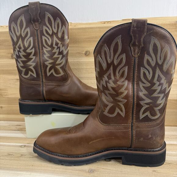 Wolverine Brown Steel Toe Western Work Boots Leather Men’s Size 10.5M main image 12